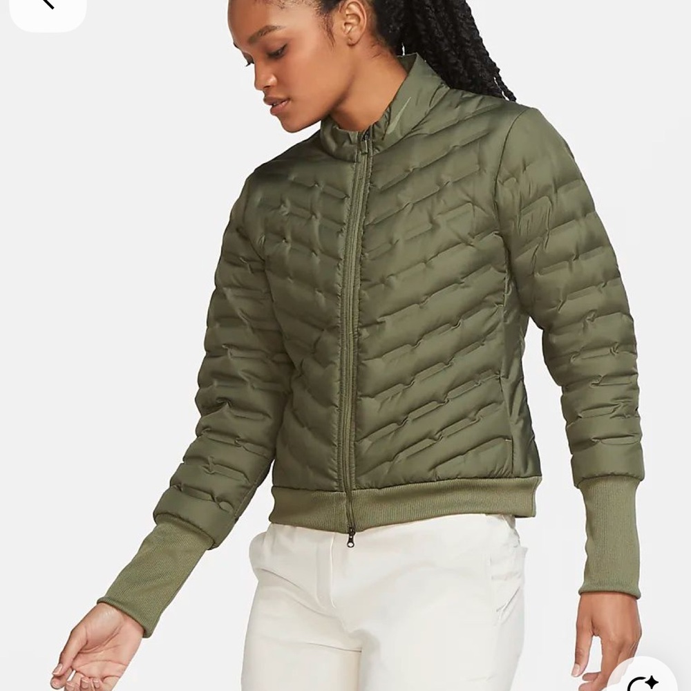 NIKE AEROLOFT Olive Green Light Puffer Women's Jacket Size L
